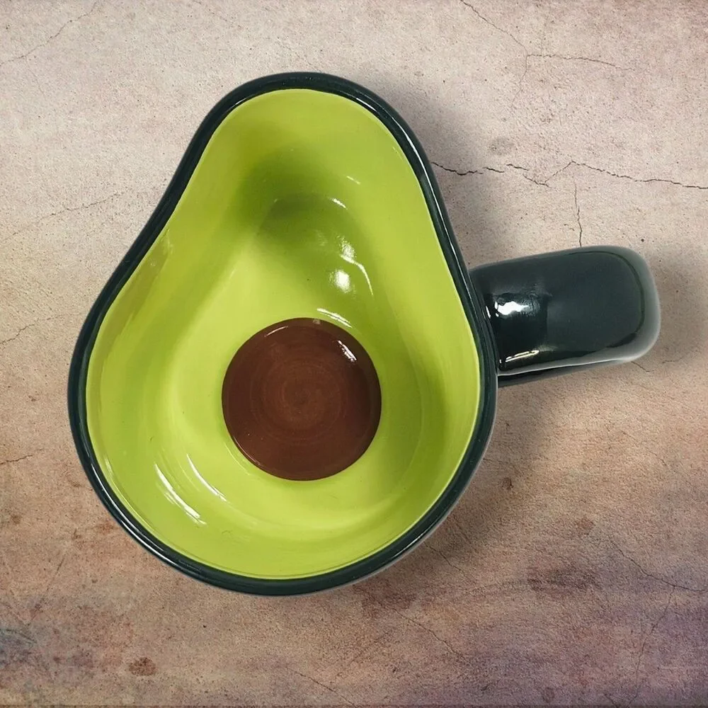 Tabitha Brown for Target Avocado Mug Stoneware Coffee Cup Green Pit Novelty Lg